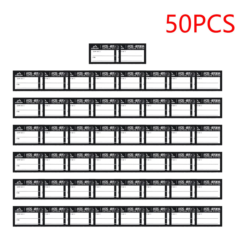 10-50PCS Handwritten Hook/ Loops Patch Tear-Resistant Outdoor Vest Sticker Wear-Resistant Camping Gear Badge Camping Accessories