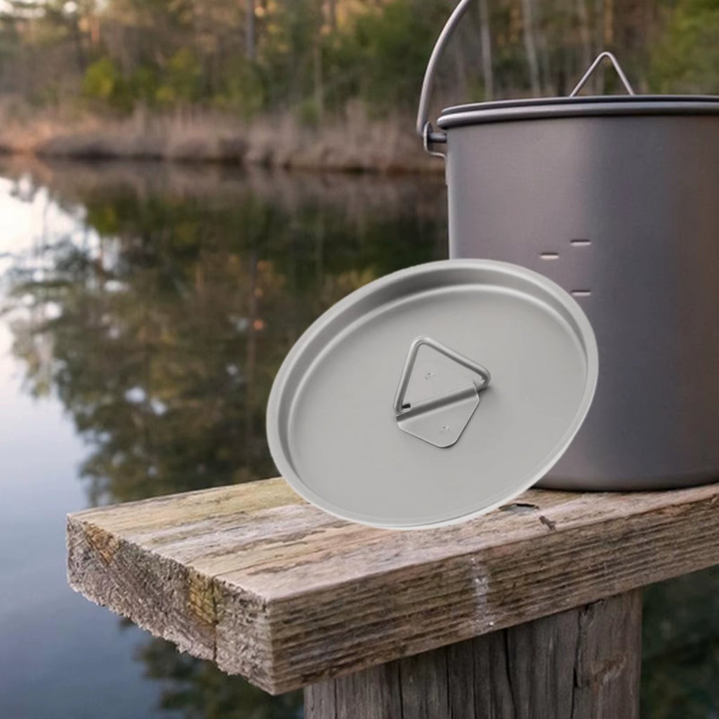 Titanium Outdoor Mug Lid Cookware Cooking Camping Pot Lid Tableware Drinking Milk Cups Lid for Backpacking Hiking Picnic