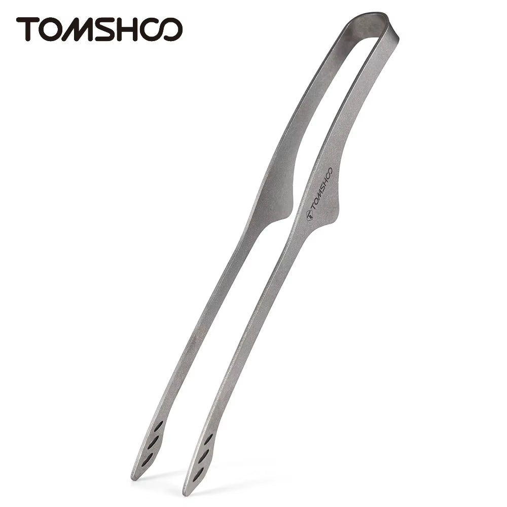 9.2 Inch Lightweight Titanium Tongs BBQ Grill Tongs Clip Outdoor Camping Backpacking Hiking Cookware Camping Supplies