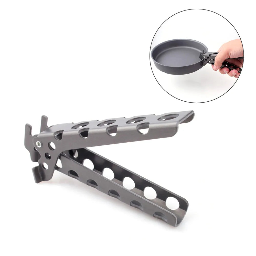 Outdoor Ultralight Titanium Frypan Camping Hiking Picnic Cooking Frying Pan Titanium Pan Utensils Hiking Picnic Cooking Picnic