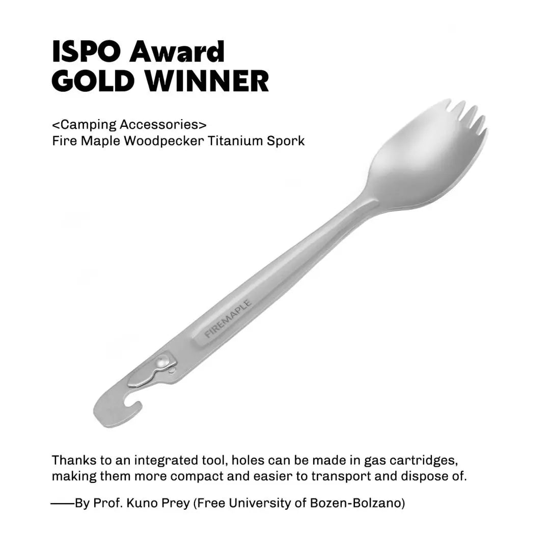 Fire Maple Titanium Spork with Multi Function Punch Ultralight Hiking Camping Cutlery Outdoor Tableware Awarded ISPO Gold Winner