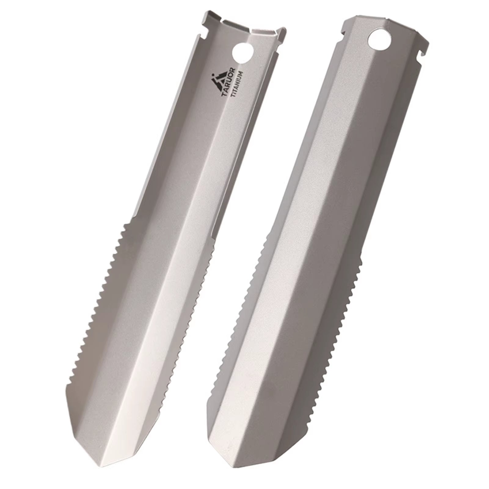 Tomshoo Titanium Garden Hand Serrated Shovel Outdoor Camping Hiking Backpacking Trowel with Clip Hand Shovel Outdoor Tools