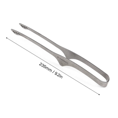 9.2 Inch Lightweight Titanium Tongs BBQ Grill Tongs Clip Outdoor Camping Backpacking Hiking Cookware Camping Supplies