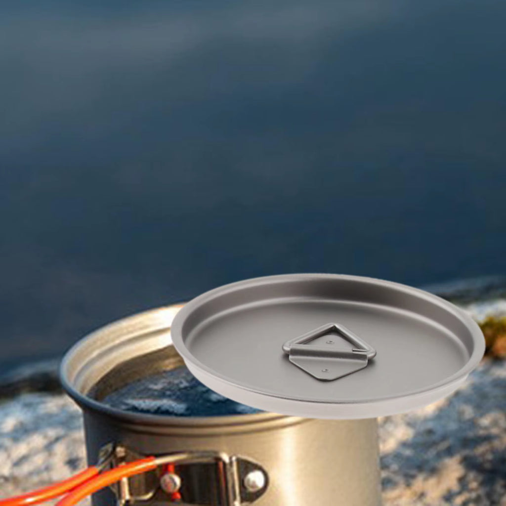 Titanium Outdoor Mug Lid Cookware Cooking Camping Pot Lid Tableware Drinking Milk Cups Lid for Backpacking Hiking Picnic