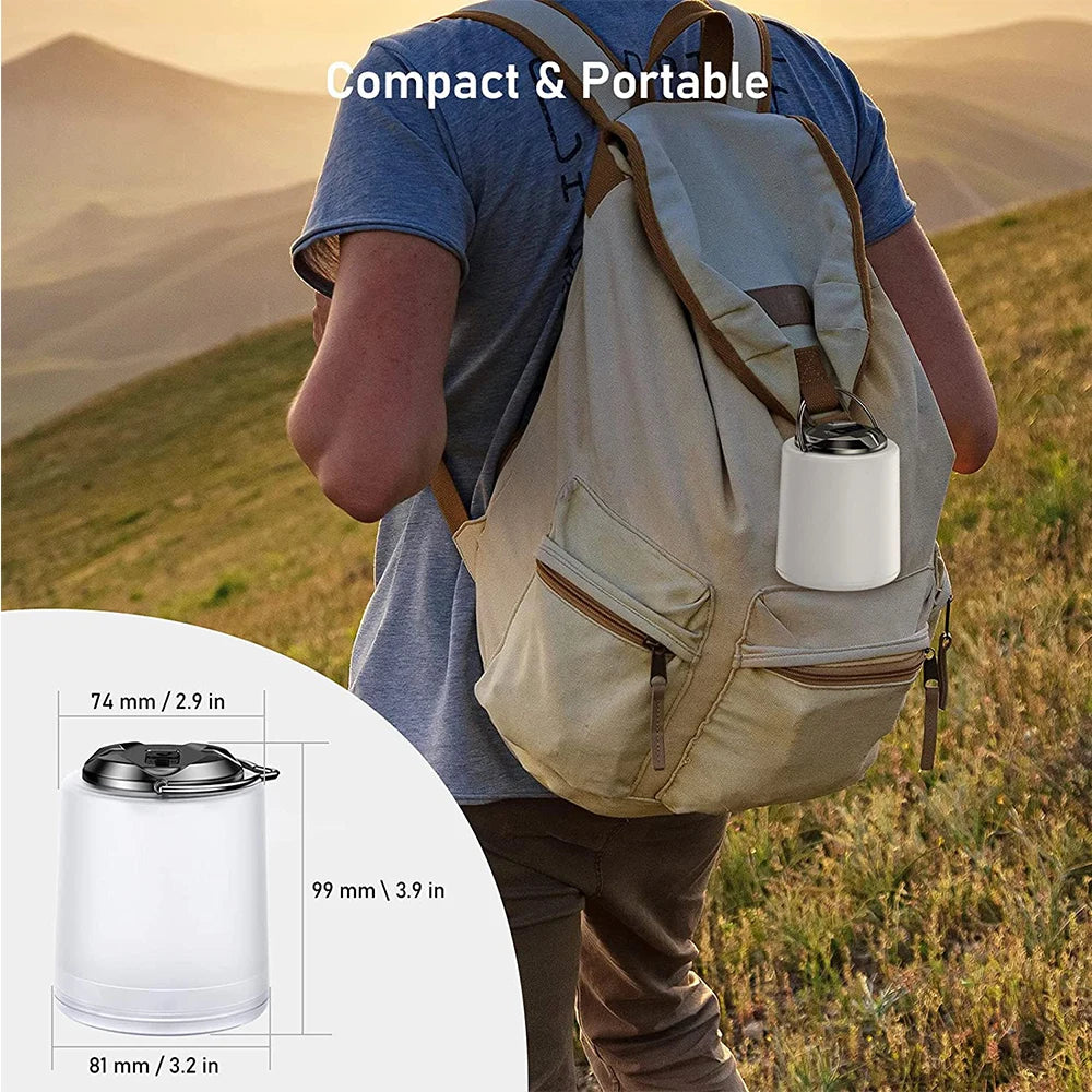 Camping Light Flashlight Rechargeable Camping Light -3000K Warm White Light Emergency Waterproof Lights for Camping Outdoor