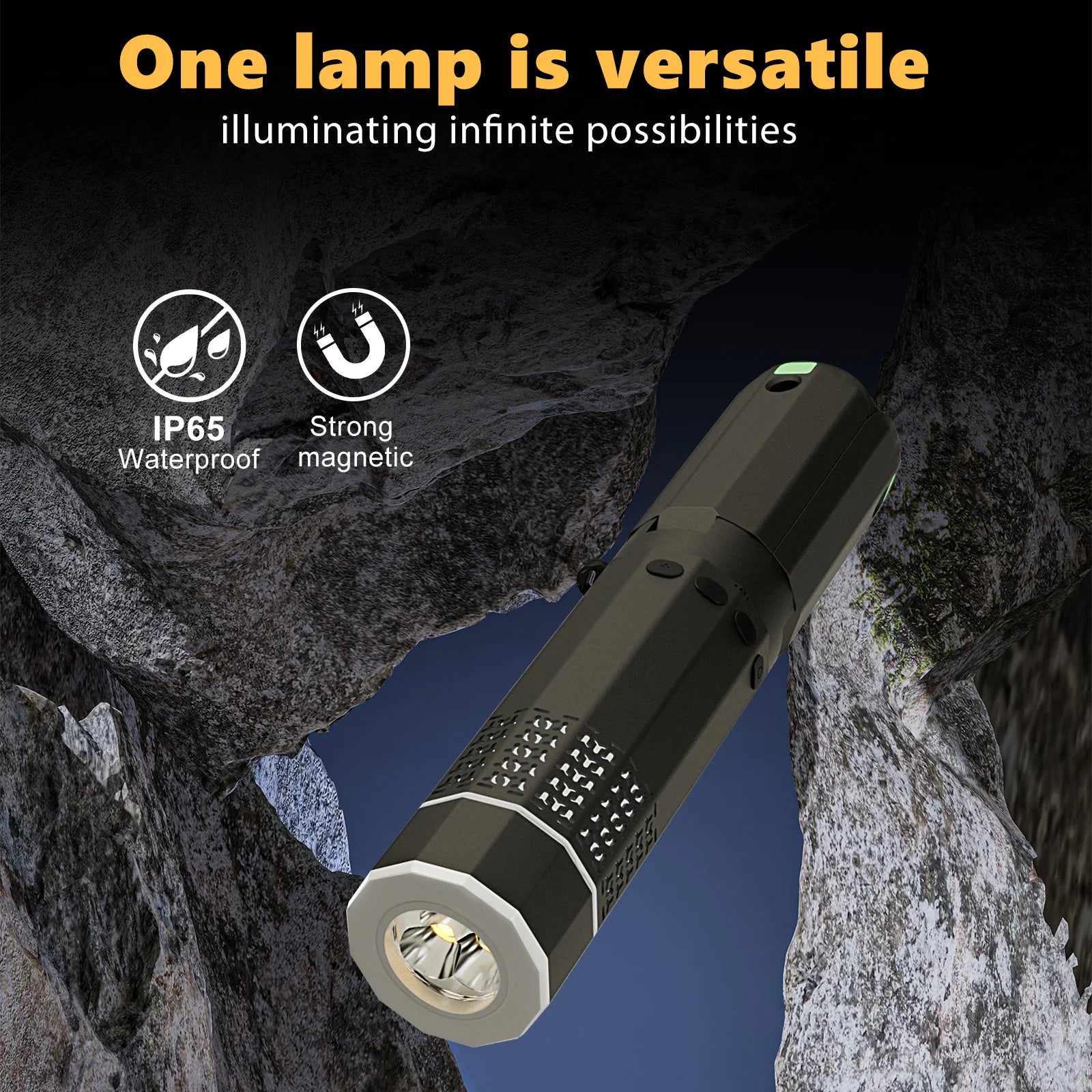 2025 New IP65 13000Mah Magnetic Portable Hiking Camping Fishing Flashlight Telescoping Camping Lantern Telescopic Camping Light